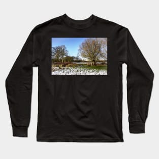 A Cold Morning in Tidmarsh Meadows Long Sleeve T-Shirt